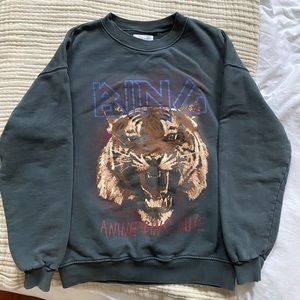 ANINE BING tiger sweatshirt in size XS